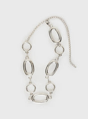 Halleck Silver Pendant Chain Belt Silver