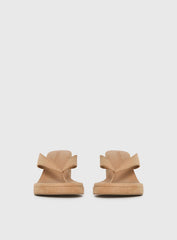 Kamiko Wedged Heels Tan Faux Suede