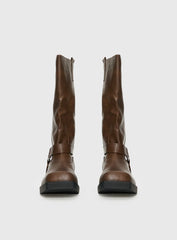 Wrecked Western Boots Brown