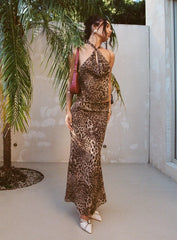 Eleganza Maxi Skirt Leopard Petite