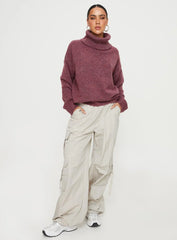 Oswin Turtleneck Sweater Burgundy