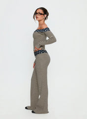 Virenna Fold Over Pants Black Multi