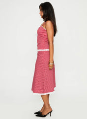 Love In London Set Red Check