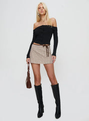 Korren Low Rise Skort Plaid Tall