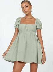 Lets Dance Mini Dress Sage