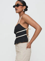 Daxon Top Black Cream