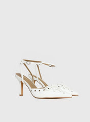 Nilah Pointed Toe Heels White