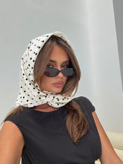 Nellie Scarf Cream Polka