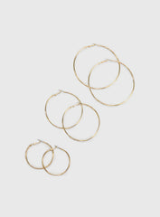 Guessing Game Hoop Earring Pack Gold