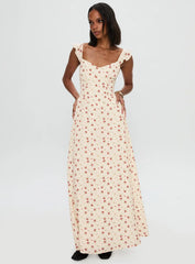 Maryana Maxi Dress Cream Multi