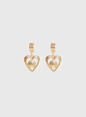 Giabella Heart Earrings Gold