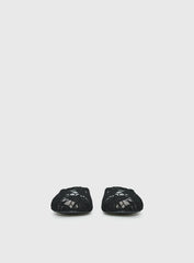 Gretta Lace Slip On Flats Black