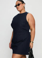 Ainsleigh Shift Denim Playsuit Dark Wash Curve