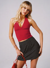 Selby Mini Skirt Black Polka Dot