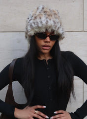 Birkley Fluffy Hat Leopard