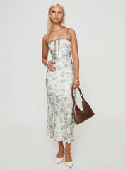 Vasiliki Maxi Dress White Green Floral