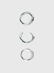 Hot Gossip Cuff Set Silver
