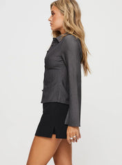 Anni Pinstripe Shirt Grey
