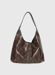 Peta Jain Jami Slouch Bag Chocolate Snake
