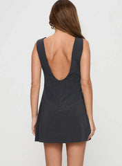 Blyss Mini Dress Charcoal