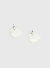 Livvy Floral Stud Earrings White