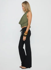 Twinflame Low Rise Hardware Pants Black