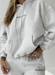 Princess Polly Hooded Sweatshirt Bubble Text Grey Marle Slate