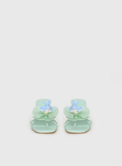 Azira Flower Detail Heels Blue