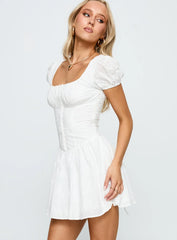 Lethia Corset Mini Dress White