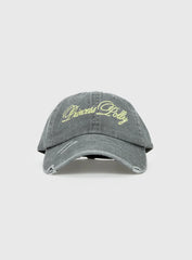 Off Duty Distressed Cap Grey Yellow