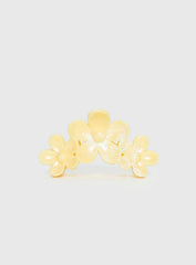 Devinn Floral Claw Clip Yellow