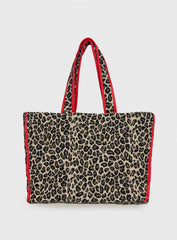 Jovie Tote Bag Leopard Red