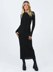 Mariani Backless Maxi Dress Black