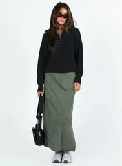 Ferry Zip Front Sweater Black Lower Impact