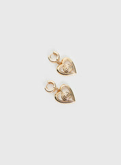 Giabella Heart Earrings Gold