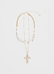 Isabellah Pearl Necklace Pack Gold