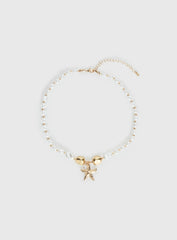Splashy Star Pendant Necklace Gold