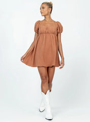 Lets Dance Mini Dress Brown
