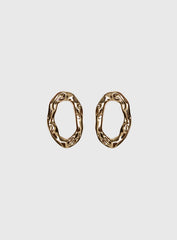 Rumie Oval Earrings Gold