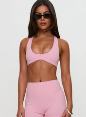 Pulse Active Halter Crop Pink