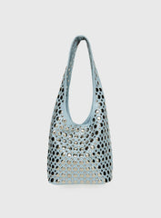 In The Crowd Shoulder Bag Blue Silver