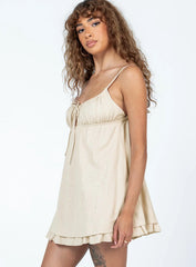Empress of Love Mini Dress Beige