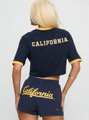 UC Berkeley Cropped Soccer Jersey Tee Blue