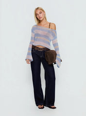 Cafe Pari Sweater Blue Stripe