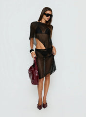 Luminous Midi Skirt Black