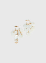 Elizabette Shell Earrings White