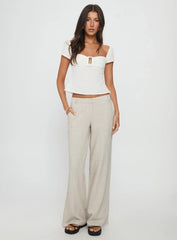 Isabetta Short Sleeve Top White