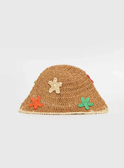 Blossomia Rattan Bucket Hat Tan