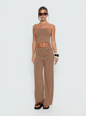 Timora Pants Brown Stripe