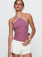 Carmelah Top Purple White